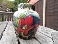 MOORCROFT POTTERY . SATIN FLOWERS GINGER JAR . NICOLA SLANEY 2008