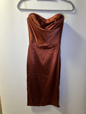 Oh Polly Bronze Midi Dress