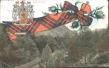 PASS OF BALLATER, Scotland, Fraser Tartan - Vintage POSTCARD