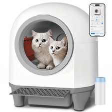 Self-Cleaning Cat Litter Box 90L with WIFI APP Control for Multiple Cats