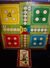 Rare 1930's LUDO BOARD & other