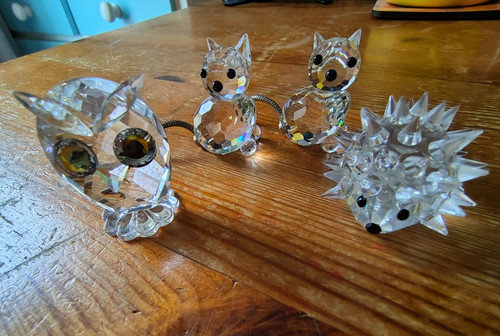 Swarovski crystal mini cats - swarovski,