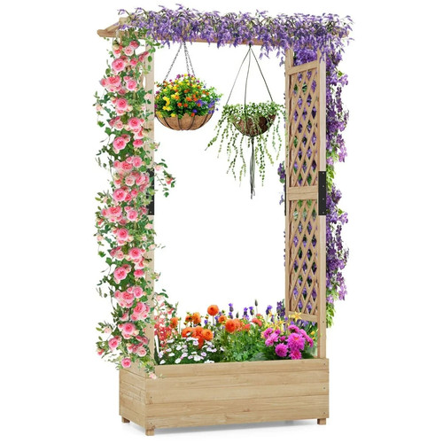 Raised garden bed fir wood - raised,