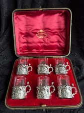 Victorian silver and glass drinks set, c1892