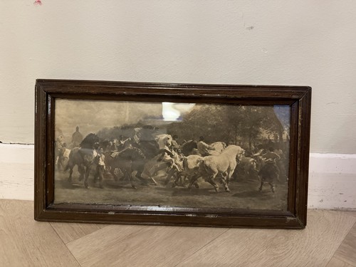 Antique framed print - framed,
