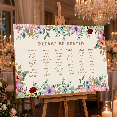 Wedding table plan sign a2 - plan,