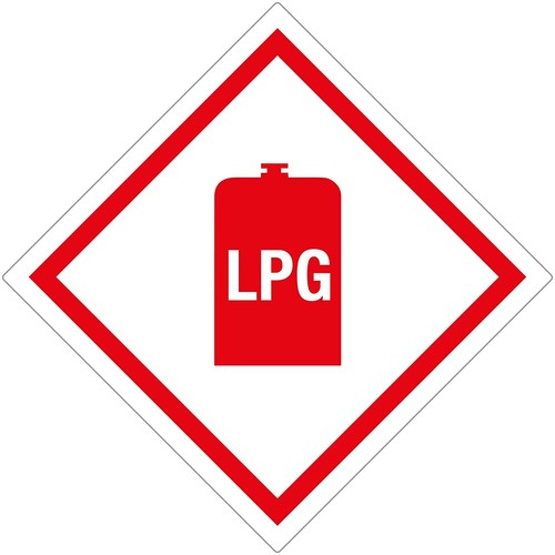 Lpg gas sticker - lpg,