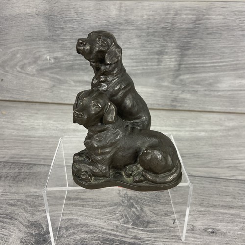 Bronze labrador figure - bronze,