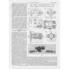 The Corma Oscillating Piston Pump Vintage Engineering Print 1927