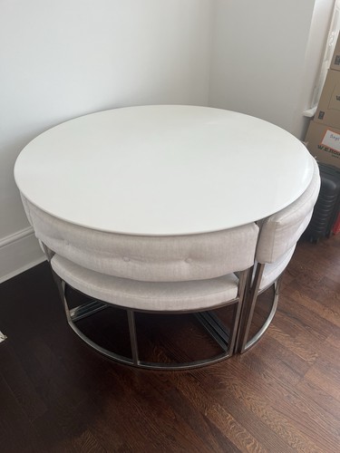 Italian high gloss white table - gloss,