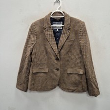 Joules Houndstooth Brown Wool
