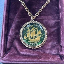 Vintage Coin Pendant Gold