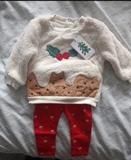 Christmas Pudding Outfit Age 6-9 Months