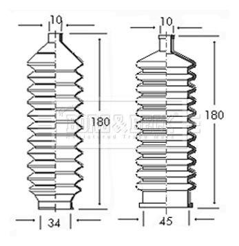 Steering bellow kit fits - steering,
