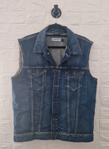 Topman men denim vest large - topman,