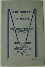 Velocette LE 1952 Illustrated Parts List