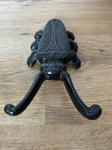 Vintage cast iron roach beetle - cast,