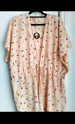 Beige floral lightweight - floral,