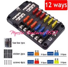 12 Way Blade Fuse Box Block