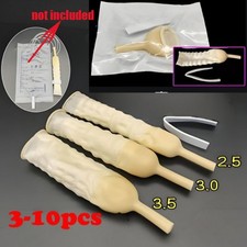 3-10pcs Male External Catheters Disposable Urine Collector Latex Bag Catheters