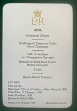 Antique royal menu - royal, queen