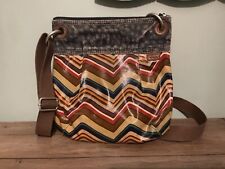 Ladies Denim & Multicoloured Cross Body Handbag