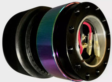 Black Neo Chrome Quick Release Steering Wheel Boss Kit BN for NISSAN 003