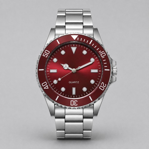 Men stainless steel watch - stainless,