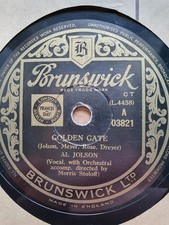 Golden Gate AL Jolson 78 Rpm