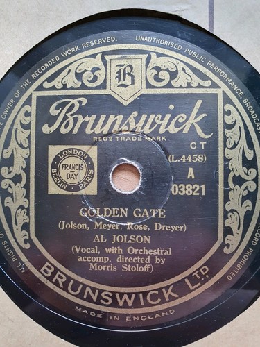 Golden gate jolson rpm - al,