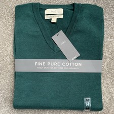 Marks & Spencer Pure Fine Cotton Jumper Medium Green (NEW)