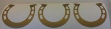 3 x gold horseshoe car bumper