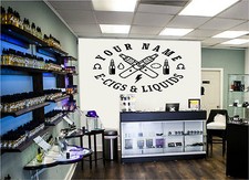 e-cig  SHOP  wall art vape , Vapour SUB OHM   Decal liquid ecigs sticker design