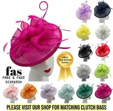 Fascinator Women's Large Headband Clip Hat Weddings Ladies Day Races Royal Ascot