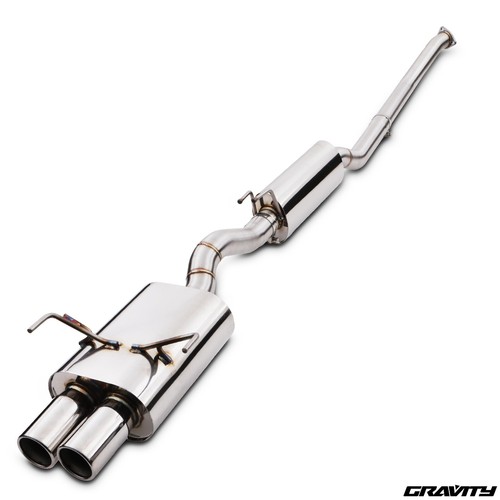 Twin exit stainless cat back - twin,