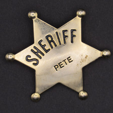 Vintage Sheriff Badge: PETE