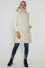 Womens Hooded Quilted Zip Up