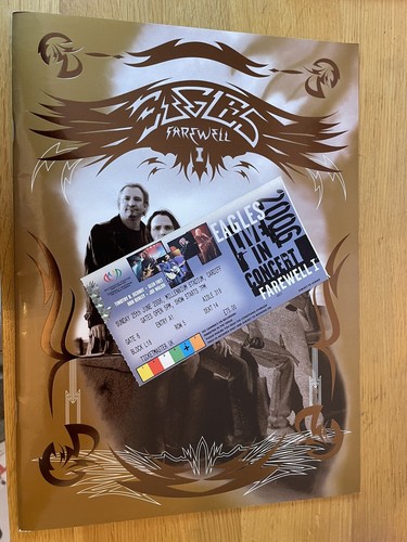 Eagles programme and ticket - eagles,
