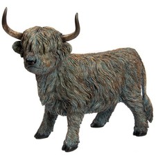 Highland cow walking statue - highland,