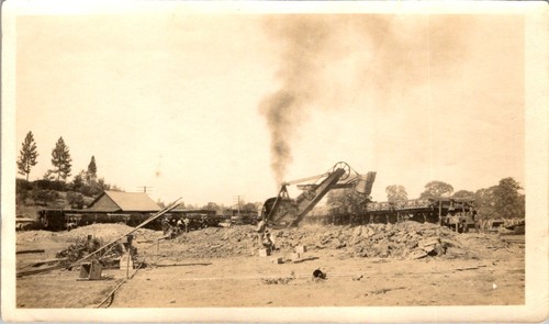 Steam shovel logging railroad - shovel,