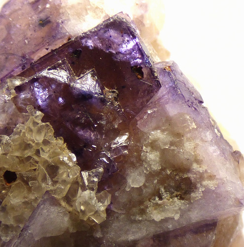 Blue john fluorite crystal - blue,
