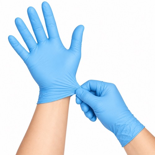 100 disposable gloves - gloves, blue