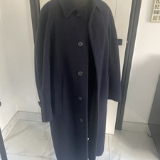 Gents Navy Wool Long Coat 42 R House Fraser