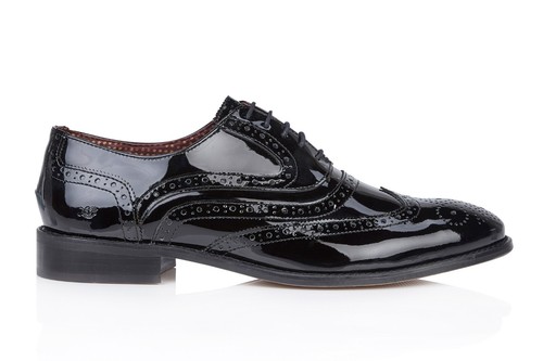 Mens black patent leather - black,