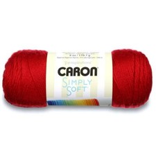 Caron Simply Soft Acrylic Aran Knitting Wool Yarn 170g - 9763 Harvest Red