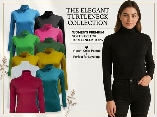 Women turtleneck top long - women,