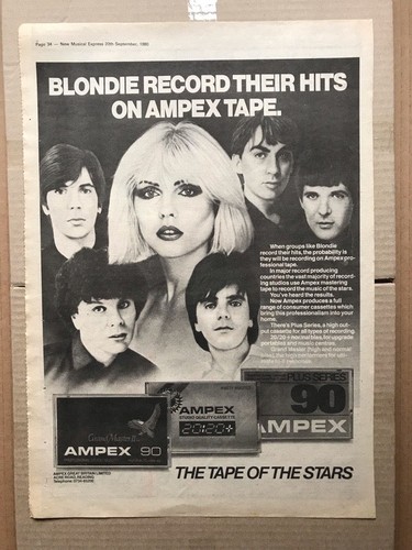 Blondie ampex tapes poster - ampex,