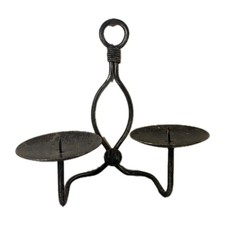 Large Gothic Church Style Candle Holder In Black Architectural Salvage Design 