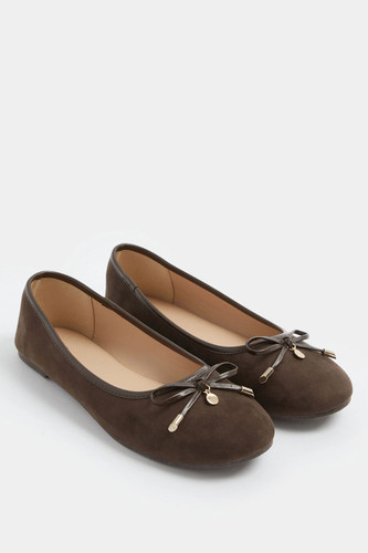 Lts faux suede ballerina pumps - faux,