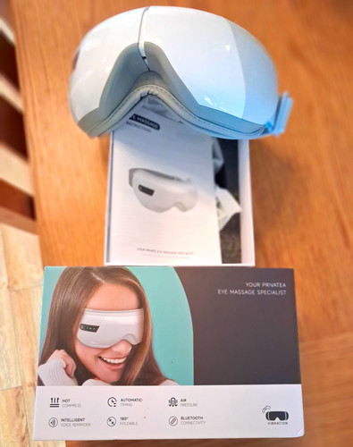 White eye massager with - white,